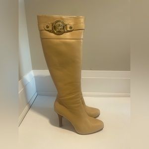 Versace Medusa Runway Heeled Boots 7.5